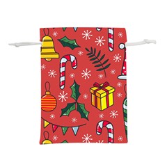 Colorful Funny Christmas Pattern Lightweight Drawstring Pouch (m) by Vaneshart