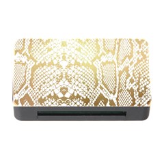 White And Gold Snakeskin Memory Card Reader With Cf by mccallacoulture