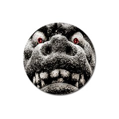Monster Sculpture Extreme Close Up Illustration 2 Magnet 3  (round) by dflcprintsclothing