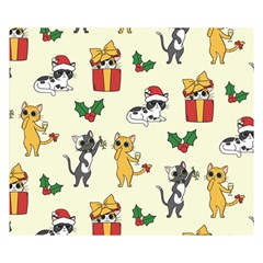 Christmas Funny Pattern Cat Double Sided Flano Blanket (small)  by Vaneshart