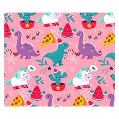 Colorful Funny Christmas Pattern Ho Ho Ho Double Sided Flano Blanket (small)  by Vaneshart