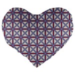 DF Donos Grid Large 19  Premium Heart Shape Cushions Back