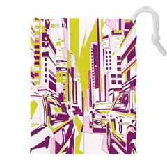 City Street Drawstring Pouch (4xl) by mccallacoulture