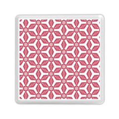 White Red Flowers Texture Memory Card Reader (square) by HermanTelo