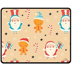 Funny Christmas Pattern Background Fleece Blanket (medium)  by Vaneshart