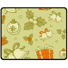 Vintage Christmas Pattern Fleece Blanket (medium)  by Vaneshart