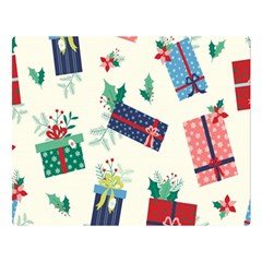 Christmas Gifts Pattern With Flowers Leaves Double Sided Flano Blanket (large)  by Vaneshart