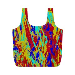 Multicolored Vibran Abstract Textre Print Full Print Recycle Bag (m) by dflcprintsclothing