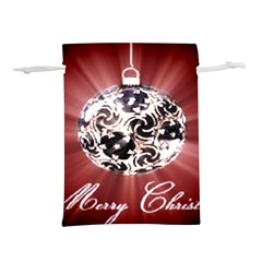 Merry Christmas Ornamental Lightweight Drawstring Pouch (m) by christmastore