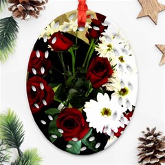 Roses 1 2 Oval Filigree Ornament (two Sides) by bestdesignintheworld