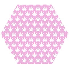 Kawaii Cannabis  Wooden Puzzle Hexagon by thethiiird