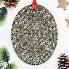 Urban Art Textured Print Pattern Ornament (oval Filigree) by dflcprintsclothing