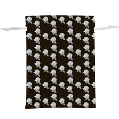 White Rose In Brown  Lightweight Drawstring Pouch (xl) by snowwhitegirl