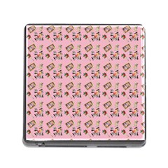 Robin Art Pink Pattern Memory Card Reader (square 5 Slot) by snowwhitegirl
