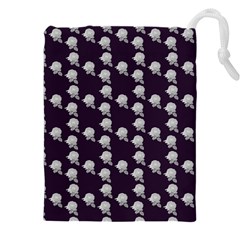 White Rose In Purple Drawstring Pouch (4xl) by snowwhitegirl