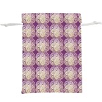 Doily Only Pattern Purple  Lightweight Drawstring Pouch (XL) Back