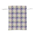 Doily Only Pattern Blue Lightweight Drawstring Pouch (M) Back