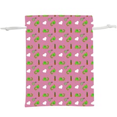 Green Elephant Pattern Mauve  Lightweight Drawstring Pouch (xl) by snowwhitegirl