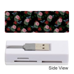Dark Floral Butterfly Black Memory Card Reader (stick) by snowwhitegirl