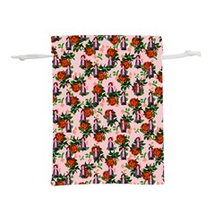 Fiola Pattern Pink Lightweight Drawstring Pouch (s) by snowwhitegirl