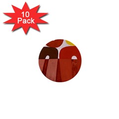 Sophie Taeuber Arp, Composition À Motifs D arceaux Ou Composition Horizontale Verticale 1  Mini Buttons (10 Pack)  by Sobalvarro
