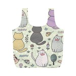 Funny Cartoon Cats Seamless Pattern  Full Print Recycle Bag (M) Front