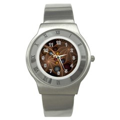 Fractal Fantasy Abstract Design Stainless Steel Watch by Wegoenart