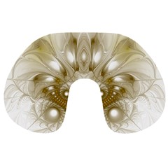Fractal Fantasy Background Pattern Travel Neck Pillow by Wegoenart