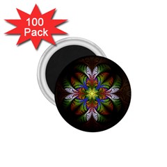 Fractal Flower Fantasy Pattern 1 75  Magnets (100 Pack)  by Wegoenart