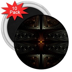 Fractal Artwork Abstract Fantasy 3  Magnets (10 Pack)  by Wegoenart