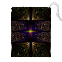 Fractal Fantasy Design Texture Drawstring Pouch (4xl) by Wegoenart