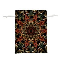 Art Abstract Fractal Pattern Lightweight Drawstring Pouch (l) by Wegoenart