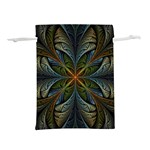 Fractal Art Abstract Pattern Lightweight Drawstring Pouch (S) Back