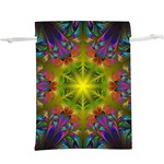 Fractal Abstract Background Pattern  Lightweight Drawstring Pouch (XL) Front