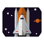 Rocket Space Universe Spaceship Double Sided Flano Blanket (Mini)  35 x27  Blanket Back