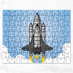 Rocket Shuttle Spaceship Science Rectangular Jigsaw Puzzl by Wegoenart