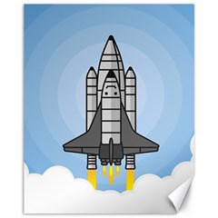 Rocket Shuttle Spaceship Science Canvas 11  X 14  by Wegoenart