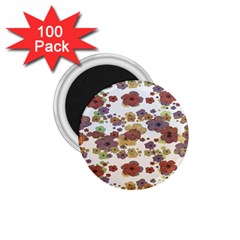 Multicolored Floral Collage Print 1 75  Magnets (100 Pack)  by dflcprintsclothing