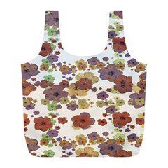 Multicolored Floral Collage Print Full Print Recycle Bag (l) by dflcprintsclothing