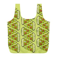 Pizza Fast Food Pattern Seamles Design Background Full Print Recycle Bag (l) by Vaneshart