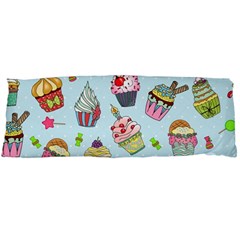 Cupcake Doodle Pattern Body Pillow Case (dakimakura) by Sobalvarro