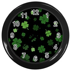 St Patricks Day Wall Clock (black) by Valentinaart