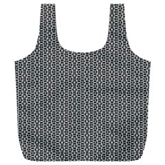 Black And White Triangles Full Print Recycle Bag (xxl) by Sparkle