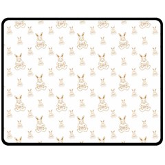 Happy Easter Motif Print Pattern Fleece Blanket (medium)  by dflcprintsclothing