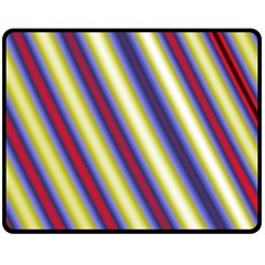 Colorful Strips Fleece Blanket (medium)  by Sparkle