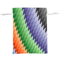 Grey Strips  Lightweight Drawstring Pouch (xl) by Sparkle