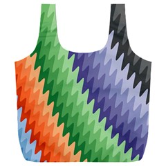 Grey Strips Full Print Recycle Bag (xxl) by Sparkle