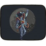 Illustration Drunk Astronaut Fleece Blanket (Mini) 35 x27  Blanket