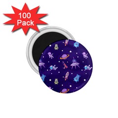 Space Seamless Pattern 1 75  Magnets (100 Pack)  by Vaneshart