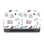 Music Themed Doodle Seamless Background Memory Card Reader with CF Front